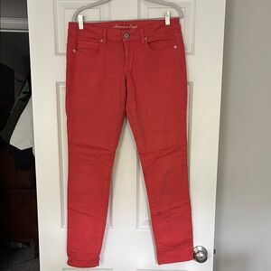 American Eagle Red Stretch Pants